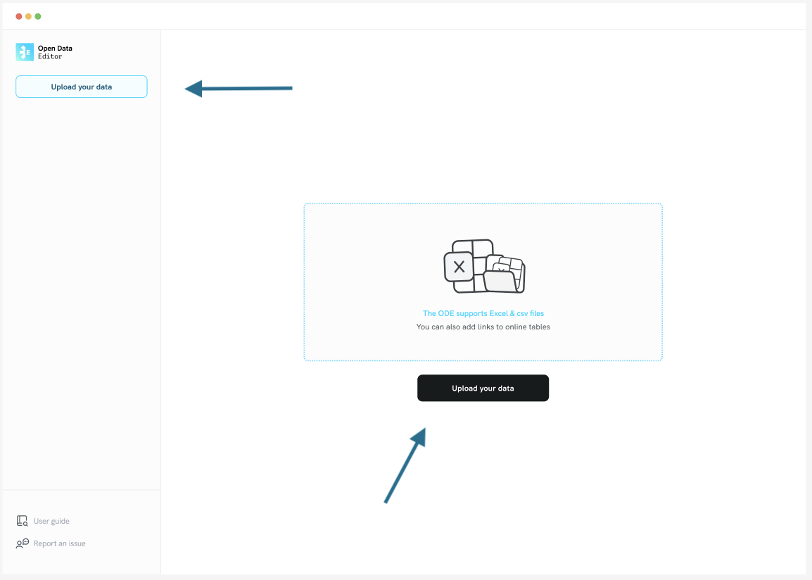 Uploading data